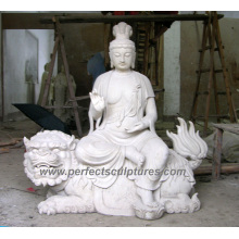 Antique Temple Buddha with Stone Granite Sculpture Marble Statue (SY-T117)