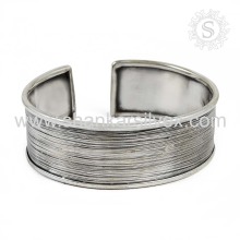 Simple Plain Silver Bangle Design 925 Jóias de Prata Jóias de Prata Atacado Índia