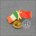 Italian and Chinese Flag Badge, Lapel Pin (GZHY-LP-002)