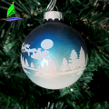 Stock hanging Home Decorations Glass Blue Christmas Ball