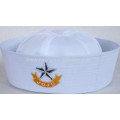 Gorra de marinero blanco personalizado bordado plano para hombres