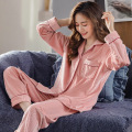 Autumn and winter island velvet pajamas ladies