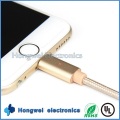 Интеллектуальные USB-зарядные данные Плетеный дышащий светодиодный iPhone-кабель для iPhone