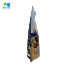 4 oz kraft stand up pouch material de embalagem com zíper