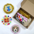 Cross stitch round pendant Christmas series