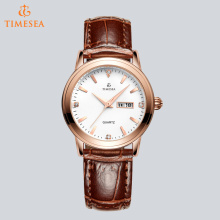 Reloj de pulsera clásico de cuero de señora con movimiento de cuarzo 71266