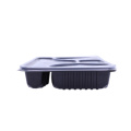 Black take out disposable plastic food box