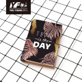 Custom today is the day style PU cover notebook with elastic strap small leather diary