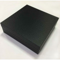 Empty Black Carbon Fiber Leather MDF Wood Box