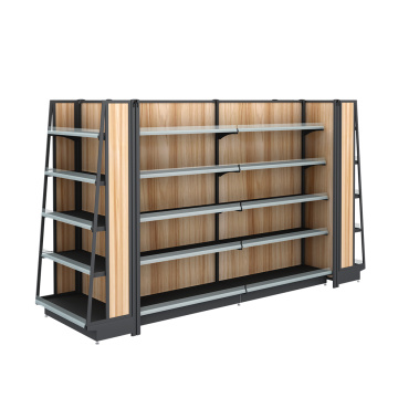 Top Quality Steel Wooden Supermarket Shelf