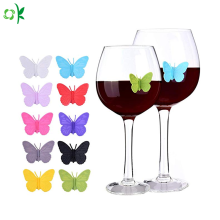Food Grade Butterfly Silicone Glass Marker for Party