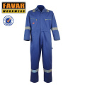 Blue Cotton Fire Retardant Reflcective Safety Workwear Coverall