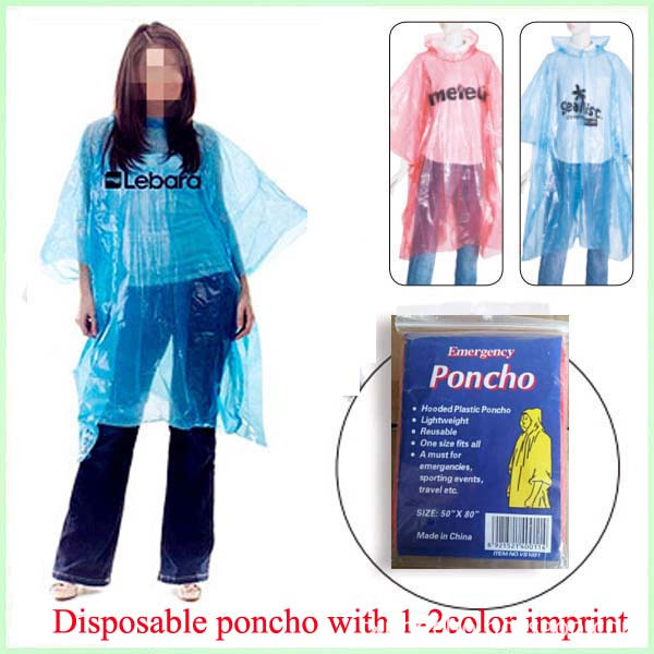 disposable rain ponchos packing