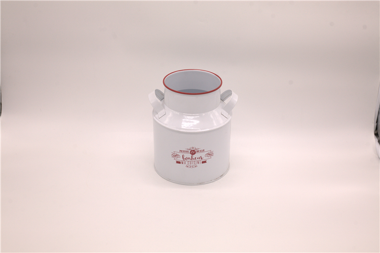 White milk pot metal galvanized steel