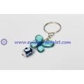 Glittering and translucent  butterfly evil eye key chain factory wholesale