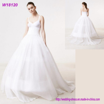 Schöne lange Chiffon Applique entworfene Qualitäts-Hochzeits-Kleid