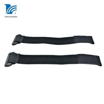 Black Elastic Loop Hook Fastener Strap