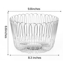 Maille en acier inoxydable évider le panier de fruits ménagers