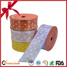 Lace Edge impresso Craft Ribbon Roll para cena de casamento