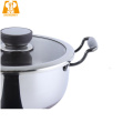 Double Red Saucepan Nonstick Stainless Steel 20cm