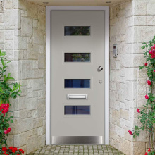 Modern Simple Design Solid Wood Security Front Doors