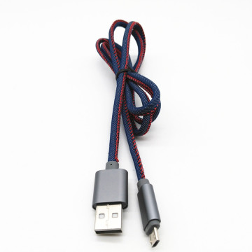 Denim Jean USB Data Charge Cable for Micro Android