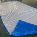 Blue White Tarpaulin With Aluminium Eyelets