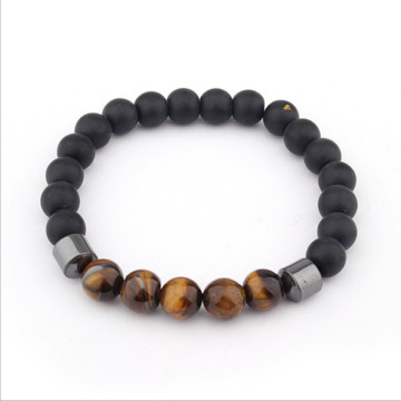 Beads Black Onyx Grind arenaceous Bracelet