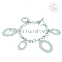 Plain Silver Bracelet Manufacturing 925 Silver Jewelry India