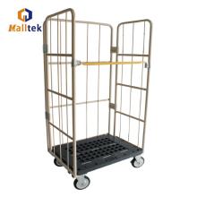 Grid Plastic Bottom Warehouse Stock Trolley