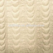 velboa/polyester brodé tissu rembourré thermique avec matelassage pour doudoune/manteaux