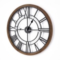 Vintage Wood Frame Metal Wall Clocks