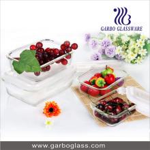 Glass Kitchen Ware Food Fresh Keeping Box avec couvercle