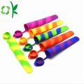 Glace Silicone Popsicle Moules Avec Couvercle En Gros