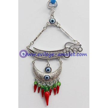 Blue Evil Eye Wall Car Hanging Amulet Ornament with a Sword for protection