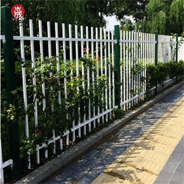 Painel de cerca de jardim decorativo de aço revestido branco