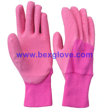 Color Cotton Liner, Latex Kids Garden Glove