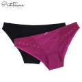 New design solid transparent bikini ladies lace panties