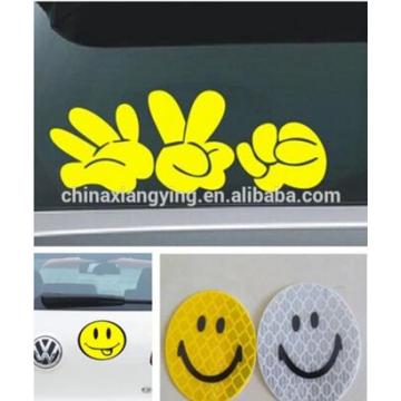 PVC Reflexivo Smiley Faces Safety Reflective Sticker, Lovely Reflect Product Custom