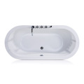 Oval Acrylic Drop-in Bathtub without Drain and Faucet