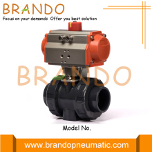 UPVC CPVC Double Union Pneumatic PVC Ball Valve