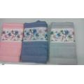 Sublimation Printed Flowers 100%Combed Cotton Bath Towel