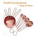 stainless steel rose gold measuring spoon set