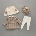 Neue Mode Baby Girl Solid Color Long Sleeve