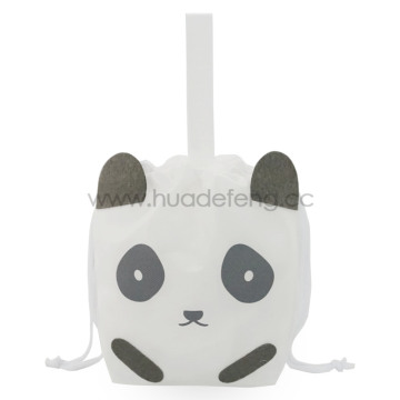 White Non-woven Panda Party Handle Gift Packing Bag