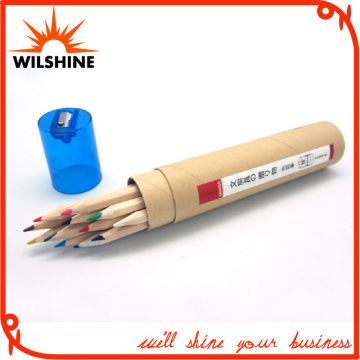 7′ Wooden Color Pencil with Transparent Sharpener Cap (MP007)