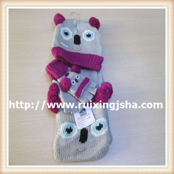 Kinder-Acryl gestrickte Winter-set