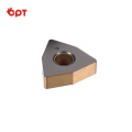 Tungsten carbide sharpened jaw inserts for wood turning