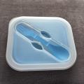 Récipient de nourriture pliable en silicone pour boîte à bento