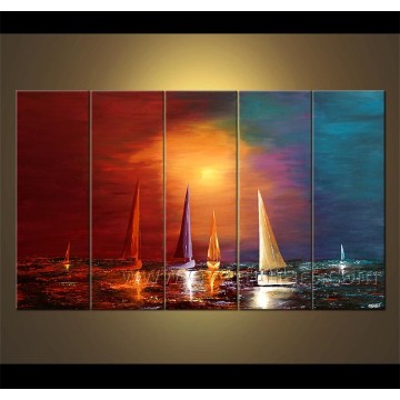 Seascape Sailing Boat Oil Painting